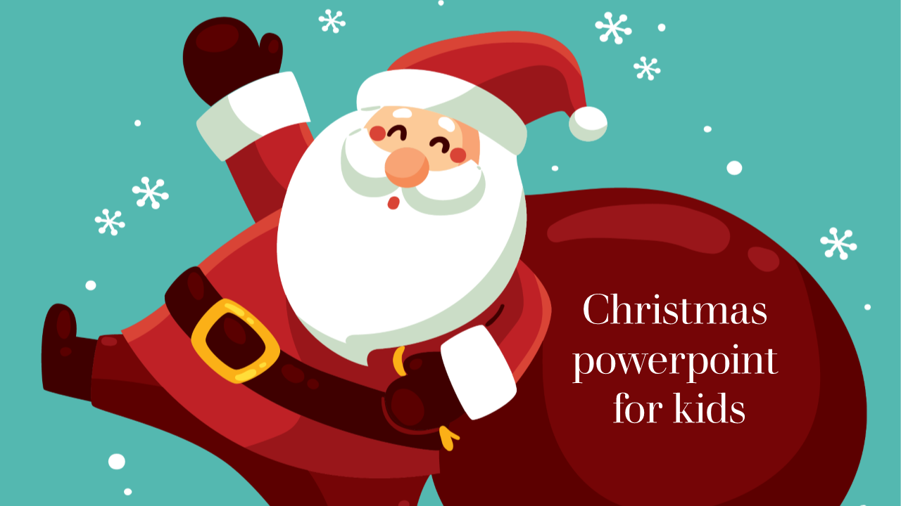 Christmas PowerPoint For Kids Template With Santa Claus 